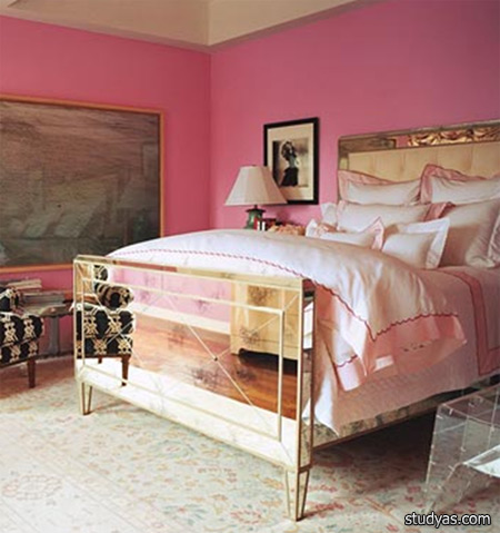 Розовый цвет спальни