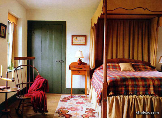 спальня в деревенском стиле кантри